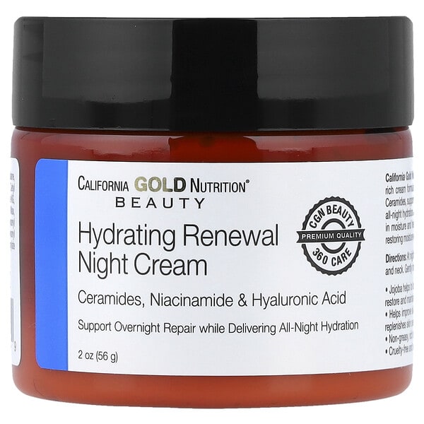 California Gold Nutrition, Beauty, Hydrating Renewal Night Cream, 2 oz (56 g)