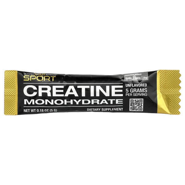 California Gold Nutrition, Sport, цэвэр креатин моногидрат, амтгүй, 0.18 oz (5 g)