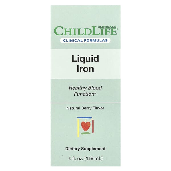 ChildLife Clinicals, шингэн Төмөр, байгалийн жимс, 4 fl oz (118 ml)