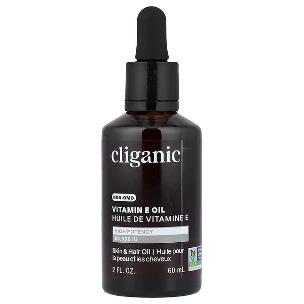 Cliganic, 100% Pure Vitamin E Oil, 60, 000 IU, 2 fl oz (60 ml)