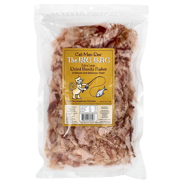 Cat-Man-Doo, The Big Bag, Dried Bonito Flakes for Cats, Extra Large, 4 oz (114 g)
