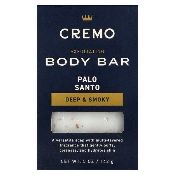 Cremo, Exfoliating Body Bar, Palo Santo, 5 oz (142 g)