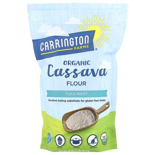 Carrington Farms, органик Cassava Flour, Yuca Root, 16 oz (453.5 g)