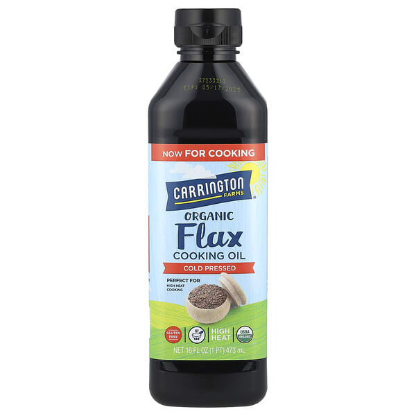 Carrington Farms, Organic Flax Cooking Oil, 16 fl oz (473 ml)
