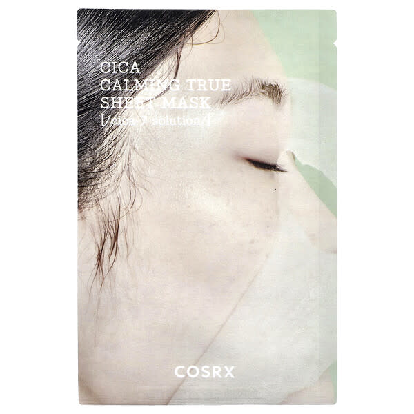CosRx, Pure Fit, Cica Calming True Beauty Sheet Mask, 1 Sheet, 0.71 fl oz (21 ml) (Discontinued Item)