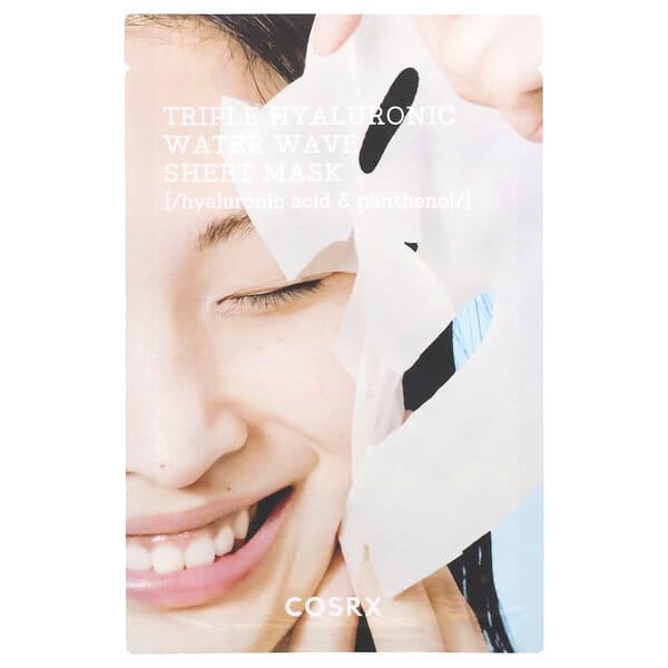 CosRx, Triple Hyaluronic Water Wave Beauty Sheet Mask, 1 Sheet, 0.67 fl oz (20 ml) (Discontinued Item)