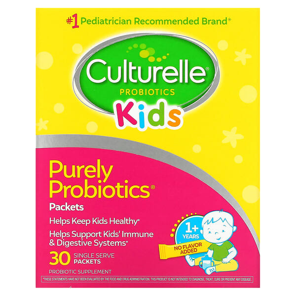 Culturelle, Хүүхдийн, Purely Probiotics, 1+ Years, амтгүй, 23 mg, 30 Single Serve Packets