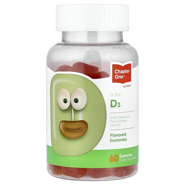 Zahler, Витамин D3 чихэр, 60 Gummies (25 mcg (1, 000 IU) per Gummy)