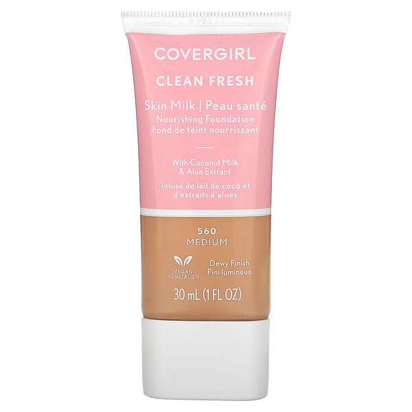 Covergirl, Clean Fresh, Skin Milk Nourishing Foundation, 560 Medium, 1 fl oz (30 ml) (Discontinued Item)