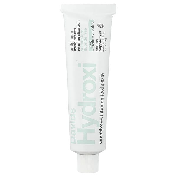 Davids, Hydroxi™, Sensitive + Whitening Toothpaste, байгалийн Peppermint, 4 oz (113 g)