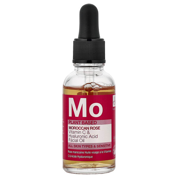 Dr. Botanicals, Moroccan Rose Vitamin C & Hyaluronic Acid Facial Oil, All Skin Types & Sensitive, 1.01 fl oz (30 ml)