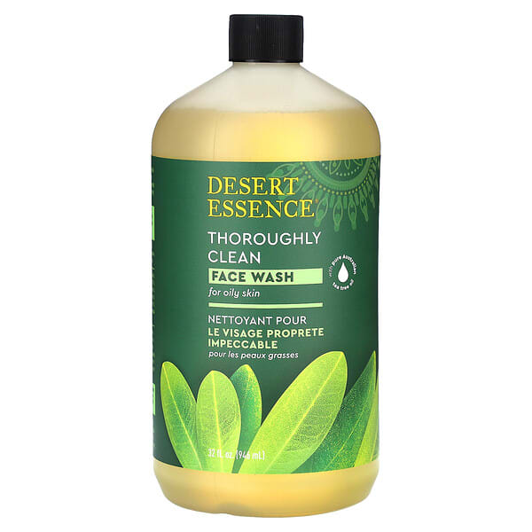 Desert Essence, Thoroughly Clean Face Wash, For Oily Skin, 32 fl oz (946 ml)
