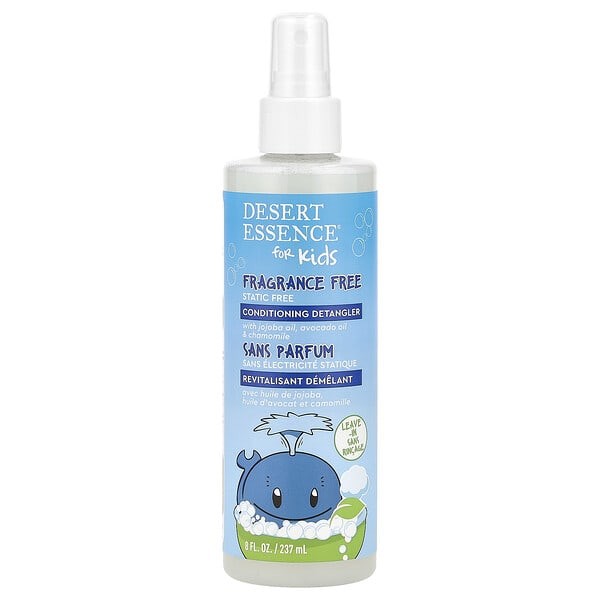 Desert Essence, Хүүхдийн, Conditioning Detangler, Fragrance Free, 8 fl oz (237 ml)