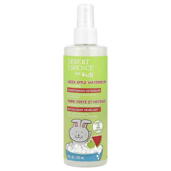 Desert Essence, Хүүхдийн, Conditioning Detangler, Green Apple Watermelon, 8 fl oz (237 ml)