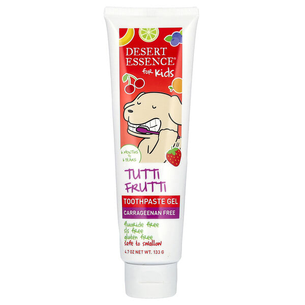 Desert Essence, Хүүхдийн, шүдний оо, 6 Months to 6 Years, Tutti Frutti, 4.7 oz (133 g)