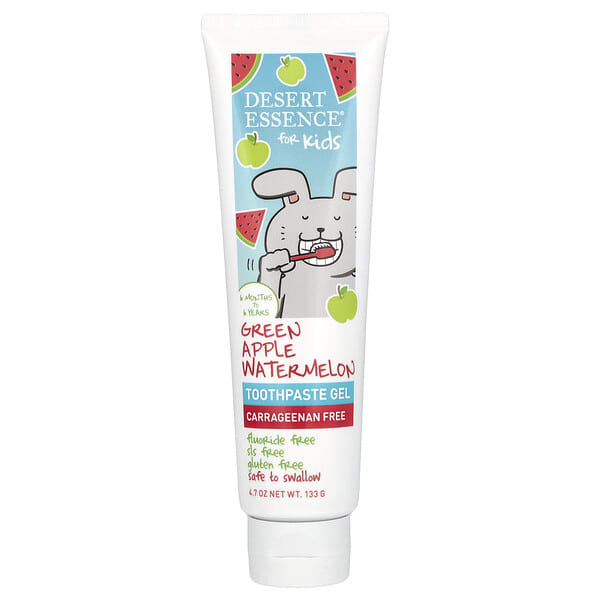 Desert Essence, Хүүхдийн, шүдний оо, 6 Months to 6 Years, Green Apple Watermelon, 4.7 oz (133 g)