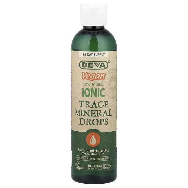 Deva, Vegan Low Sodium Ionic Trace Mineral Drops, 8 fl oz (237 ml)