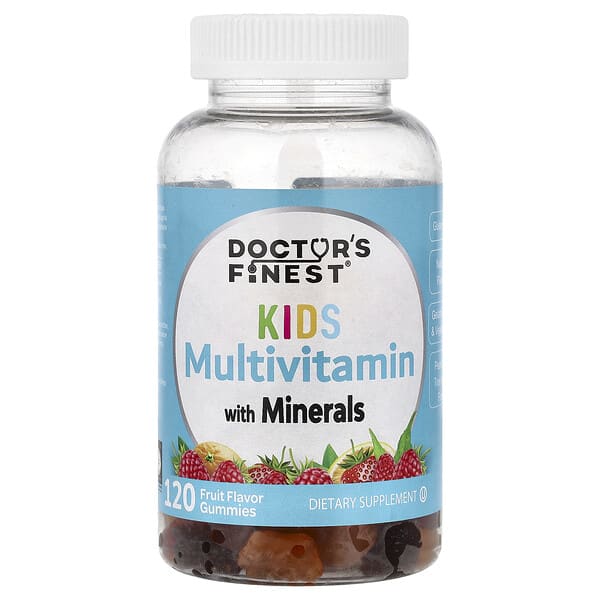 Doctor's Finest, Kids Multivitamin Gummies with Minerals, жимс, 120 чихэр