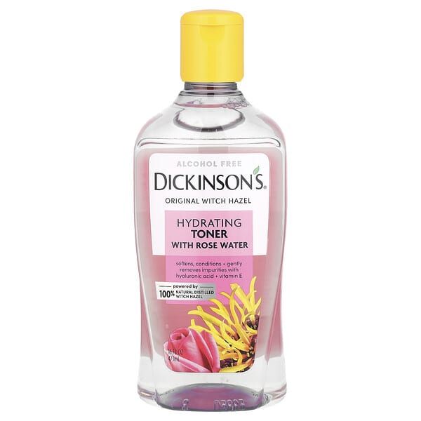 Dickinson Brands, Original Witch Hazel, Hydrating Toner with Rosewater, спиртгүй, 16 fl oz (473 ml)
