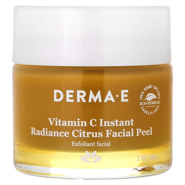 DERMA E, Витамин C, Instant Radiance Citrus Facial Peel, 2 oz (56 g)