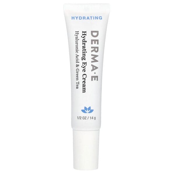 DERMA E, Hydrating Eye Cream, Гиалуроны хүчил, ногоон цай, 1/2 oz (14 g)