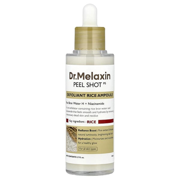 Dr.Melaxin, Peel Shot, Exfoliant Rice Ampoule, For All Skin Types, 2.7 fl oz (80 ml)