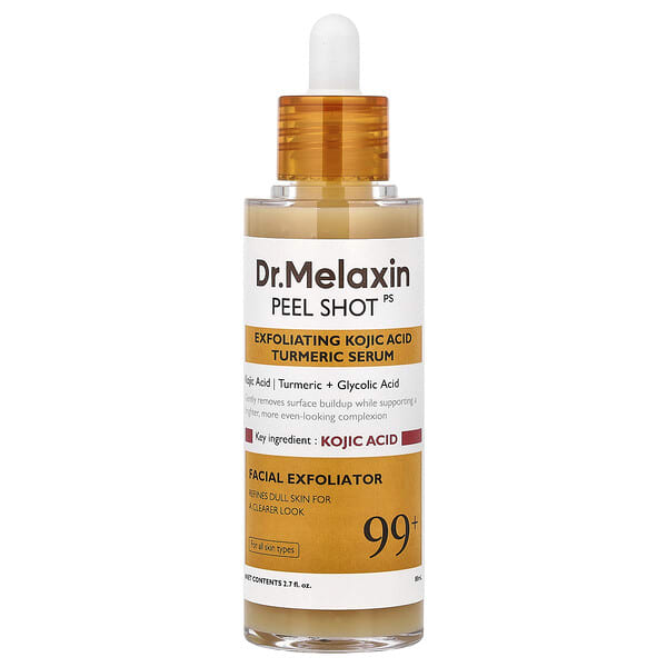 Dr.Melaxin, Peel Shot, Exfoliating Kojic Acid and Turmeric Serum, For All Skin Types, 2.7 fl oz (80 ml)