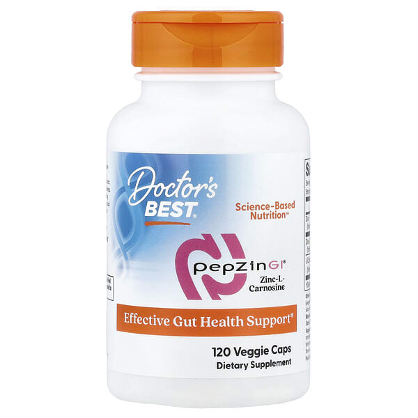 Doctor's Best, PepZin GI®, Zinc-L-Carnosine, 120 ширхэг капсул
