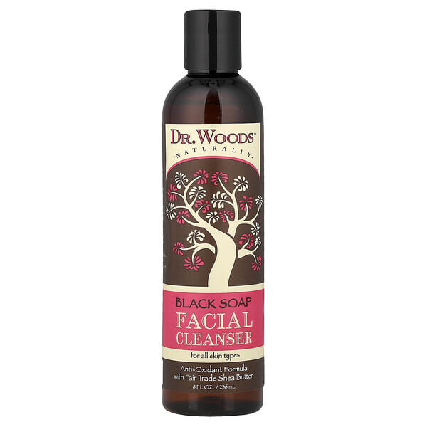 Dr. Woods, Black Soap Facial Cleanser, For All Skin Types, 8 fl oz (236 ml)