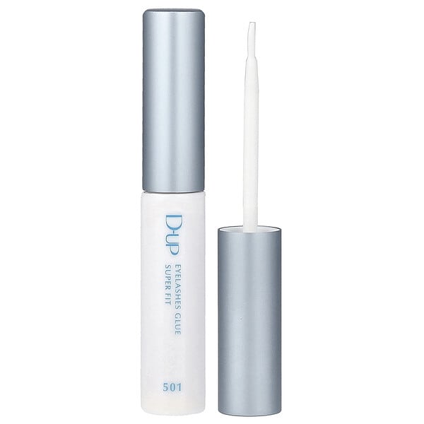 D-UP, Eyelashes Glue Super Fit, False Eyelashes Adhesive, 501 Clear Rubber Latex Type, 0.7 fl oz (5 ml)