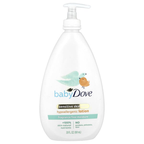 Dove, Нярайн, Sensitive Skin Care, Hypoallergenic Lotion, Fragrance Free, 20 fl oz (591 ml)