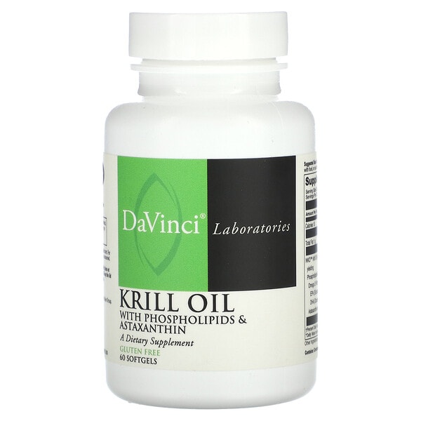 DaVinci Laboratories, крилийн тос, 60 зөөлөн капсул