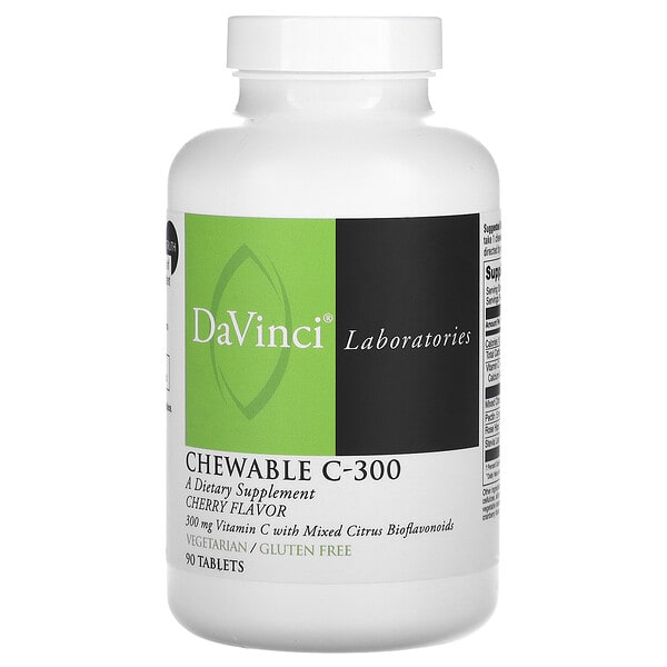 DaVinci Laboratories, Chewable C-300, Cherry, 90 шахмал (Discontinued Item)