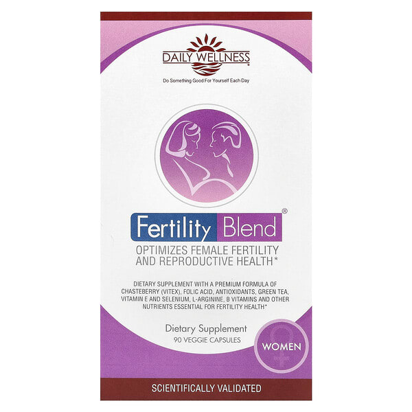 Daily Wellness Company, Fertility Blend® for Women, 90 ширхэг капсул