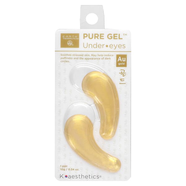 Earth Therapeutics, Pure Gel, Under Eyes, AU Gold, 1 Pair, 0.34 oz (10 g) (Discontinued Item)
