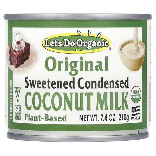 Let's Do Organic, Let's Do Organic®, Sweetened Condensed Coconut Milk, Original, 7.4 oz (210 g)