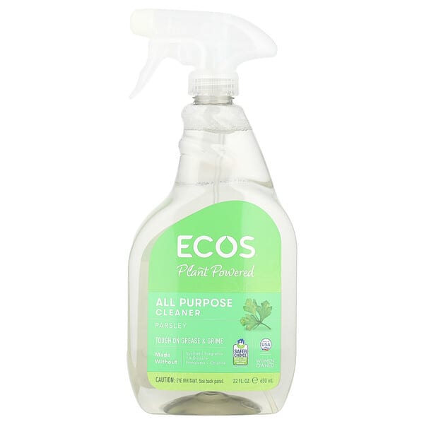 Earth Friendly Products, Ecos®, Plant Powered All Purpose Cleaner, Parsley, 22 fl oz (650 ml)