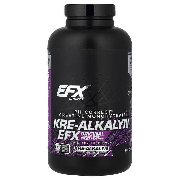 EFX Sports, Kre-Alkalyn® EFX, 240 капсул (750 мг per капсул)