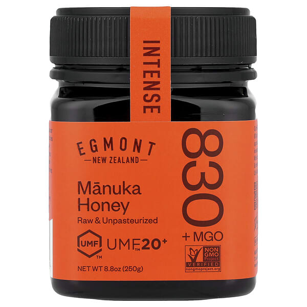 Egmont Honey, Manuka Honey, Raw & Unpasteurized, UMF™ 20+, MGO 830+, 8.8 oz (250 g)