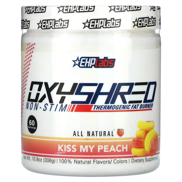 EHPlabs, OxyShred Non-Stim, Ultra Concentration, Kiss My Peach, 11.22 oz (318 g)