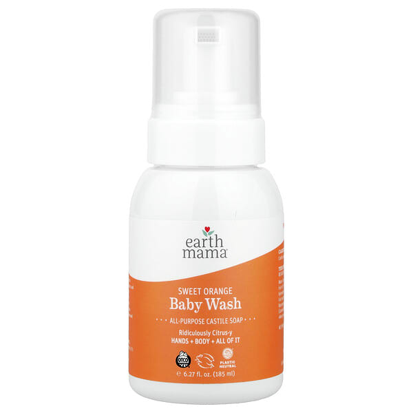Earth Mama, Baby Wash, Sweet Orange, 6.27 fl oz (185 ml)