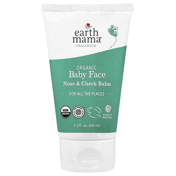 Earth Mama, Organic Baby Face, Nose & Cheek Balm, 2 fl oz (60 ml)
