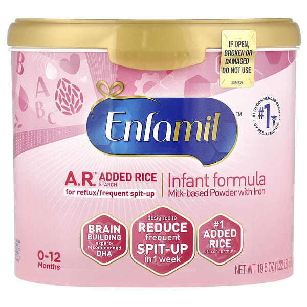 Enfamil, A.R.™, Infant Formula, Milk-Based Powder With Iron, 0-12 Months, 19.5 oz (553 g)