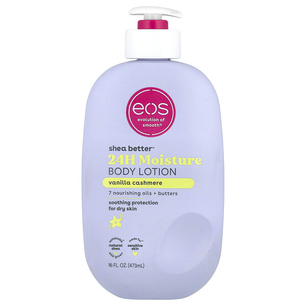 EOS, Shea Better™, 24H Moisture Body Lotion, Vanilla Cashmere, 16 fl oz (473 ml)