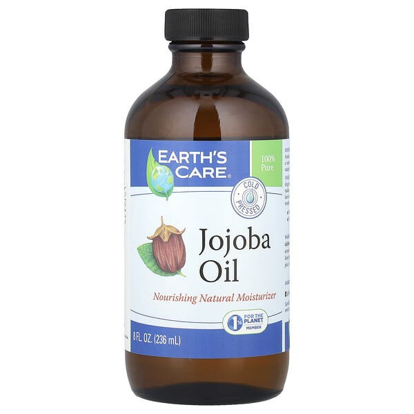 Earth's Care, 100% Pure Jojoba Oil, хүйтэн шахсан, 8 fl oz (236 ml)