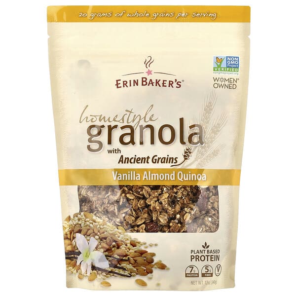 Erin Baker's, Homestyle Granola with Ancient Grains, Vanilla Almond Quinoa, 12 oz (340 g) (Discontinued Item)
