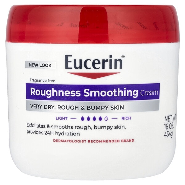 Eucerin, Roughness Smoothing Cream, Very Dry, Rough & Bumpy Skin, Fragrance Free, 16 oz (454 g)