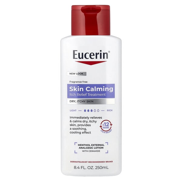 Eucerin, Itch Relief Treatment, Skin Calming, Fragrance Free, 8.4 fl oz (250 ml)