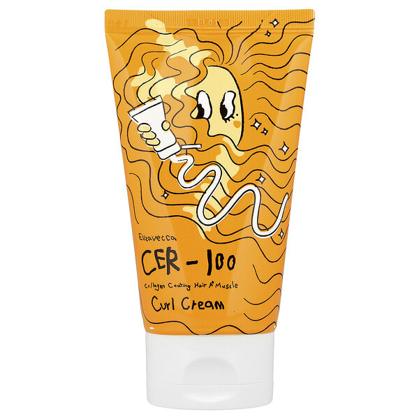 Elizavecca, Cer-100 Collagen Coating Hair A+ Muscle Curl Cream, 4.06 fl oz (120 ml)