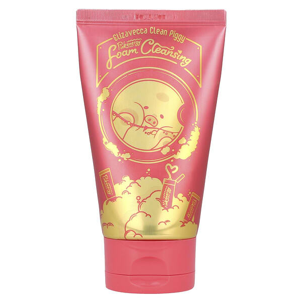 Elizavecca, Clean Piggy Pink Energy Foam Cleansing, 4.06 fl oz  (120 ml) (Discontinued Item)